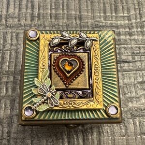 Handmade Steampunk Style Trinket Box with Heart Motif